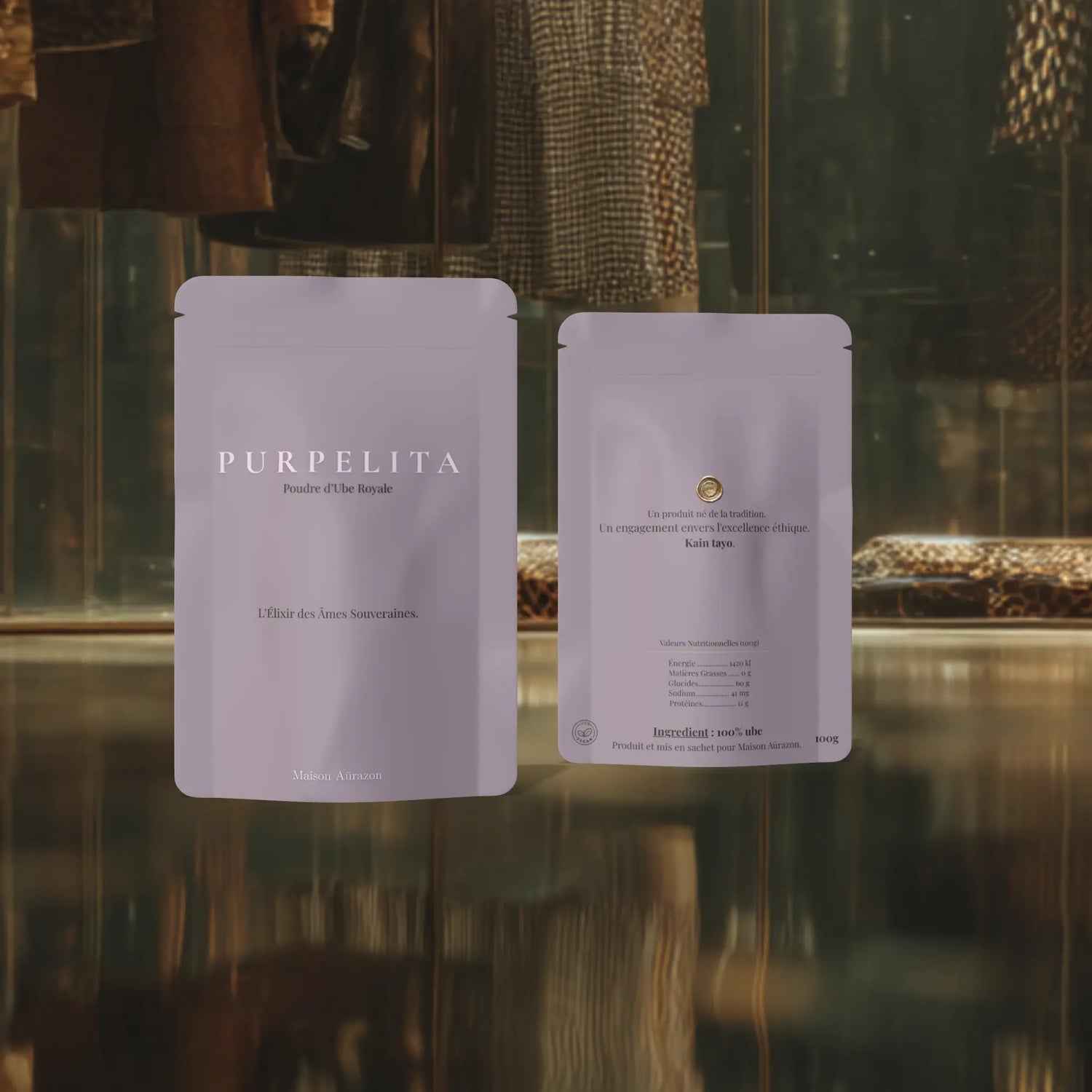 Purpelita : Poudre d'Ube Royale | L'Élixir Violet, Booster d'Éclat & Alpha Maison Aūrazon